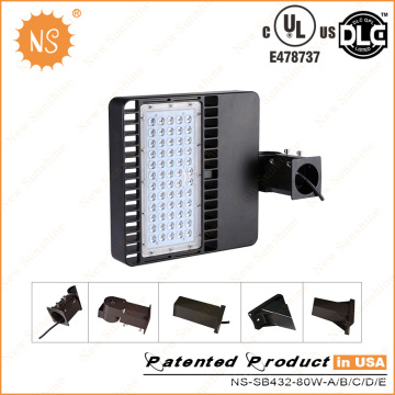 UL cUL Dlc Listado 8000lm 80W Luz de Caixa de Sapato LED